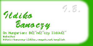 ildiko banoczy business card